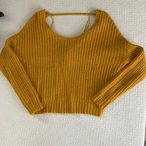 Burnt Orange (Criss-Crossed Back) Sweater Perfect for Fall!